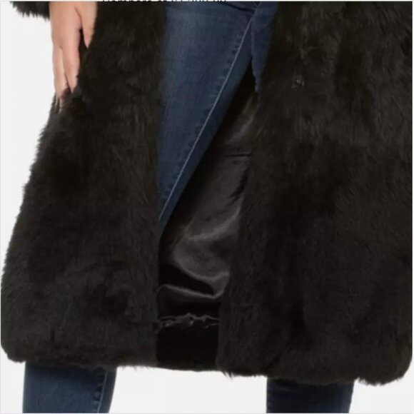 NEW UGG ESME Women's Black Shearling Long Coat Size XL MSRP $2295 Luxury Toscana - Picture 6 of 8